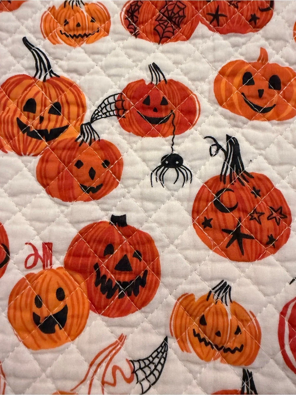 cupcakes & cashmere Pumpkin Quilted Halloween Reversible Placemat Set of 4
